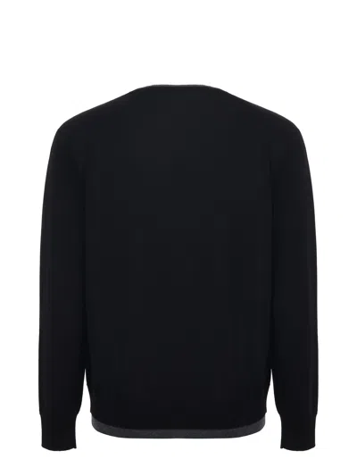 Paolo Pecora Virgin Wool Sweater In Black
