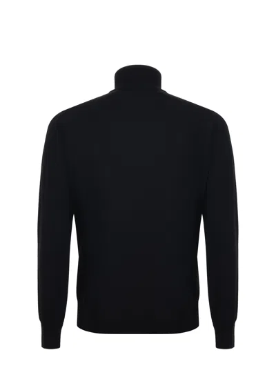 Paolo Pecora Wool Turtleneck Sweater In Black