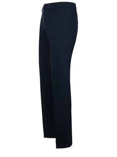Dondup Stretch Gabardine Trousers In Blue