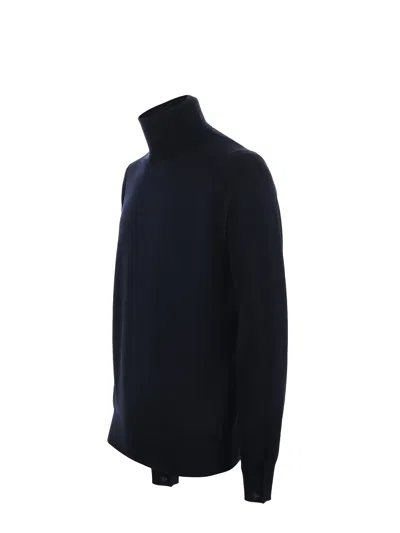 Paolo Pecora Wool Turtleneck Sweater In Black