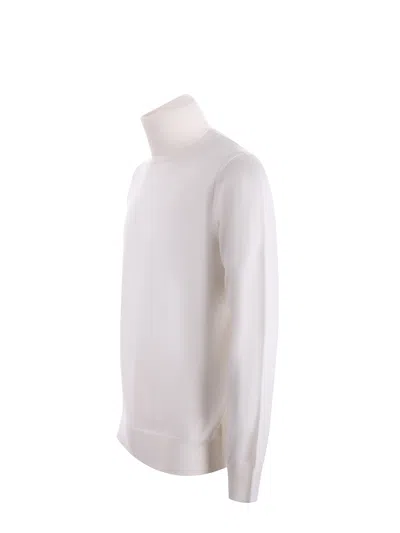 Paolo Pecora Man Turtleneck Light Grey Size M Virgin Wool In White