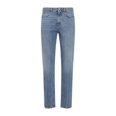 Marni Deep Blue Cotton Washed Bull Denim 5-pocket Jeans In Blue