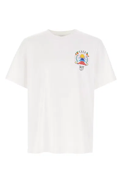 Casablanca Casa Way Mountain Printed T-shirt In White