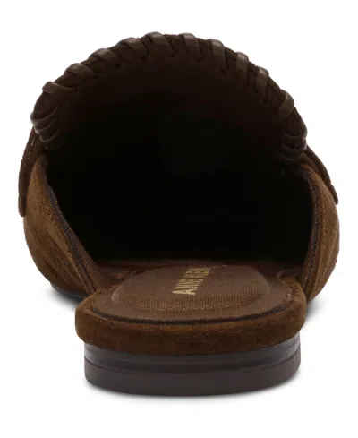 Anne Klein Women's Alora Square Toe Slip On Mules In Brown
