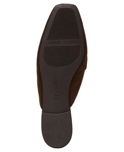 Anne Klein Women's Alora Square Toe Slip On Mules In Brown
