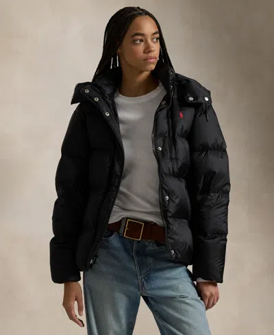 Polo Ralph Lauren Water-repellent Quilted Down Jacket In Black