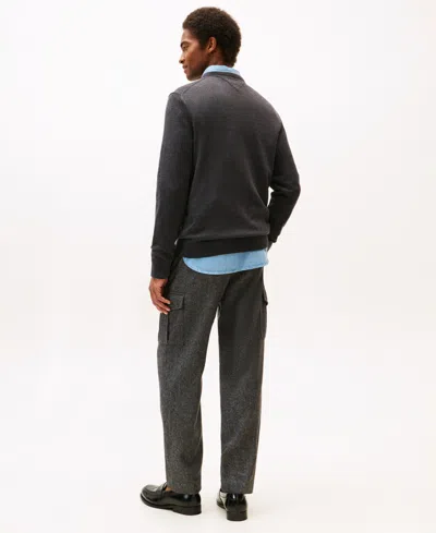 Tommy Hilfiger Men's Essential Crew Neck Sweater In Black