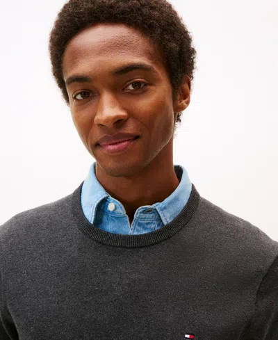 Tommy Hilfiger Men's Essential Crew Neck Sweater In Black