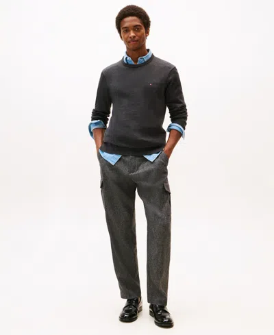 Tommy Hilfiger Men's Essential Crew Neck Sweater In Black