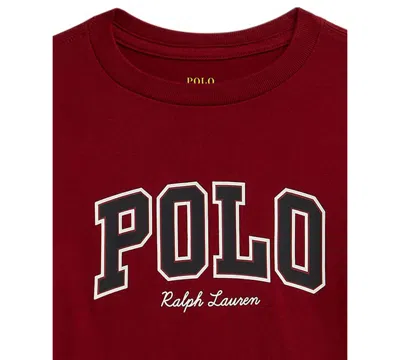 Polo Ralph Lauren Boys Toddler 2t-5t Logo Print T-shirt In Burgundy