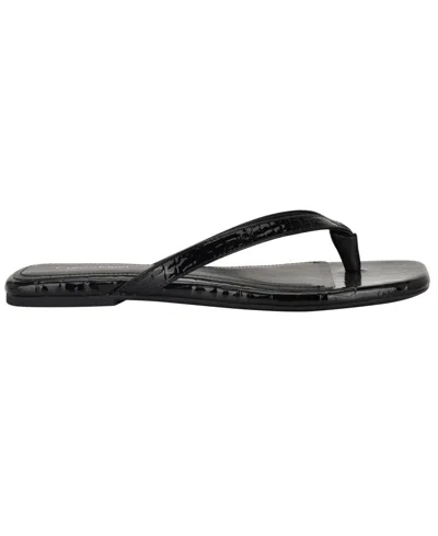 Calvin Klein Women's Stelea Flat Thong Sandals In Black