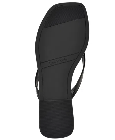 Calvin Klein Women's Stelea Flat Thong Sandals In Black