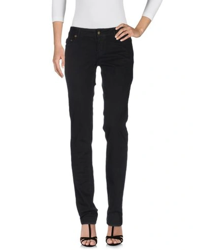 Shop Just Cavalli Denim Trousers In Black