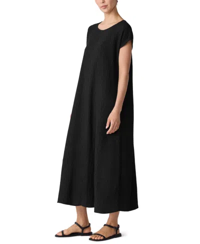 Eileen Fisher Midi Dress In Black