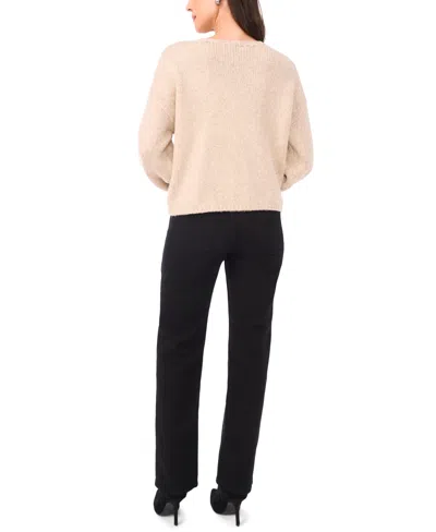 Sam & Jess Women's Crewneck Star Pattern Sweater In Neutral