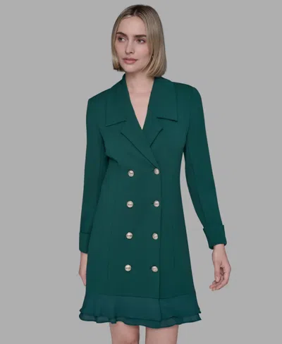 Karl Lagerfeld Double Breasted Jacket Dress In Green