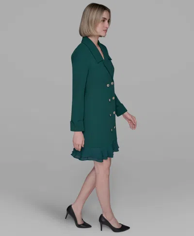 Karl Lagerfeld Double Breasted Jacket Dress In Green