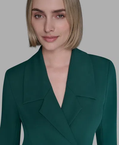 Karl Lagerfeld Double Breasted Jacket Dress In Green