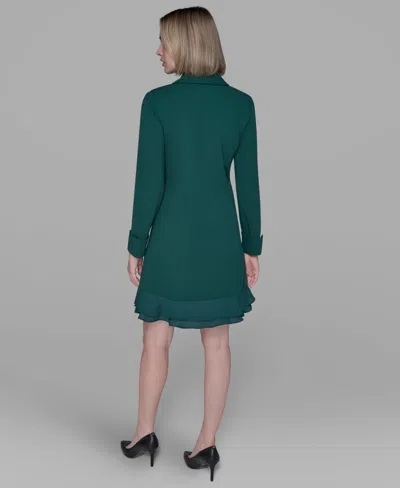 Karl Lagerfeld Double Breasted Jacket Dress In Green