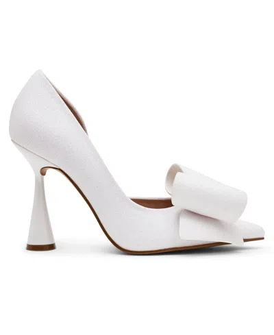 Betsey Johnson Women's Kyliee Embellished Bow Pumps In White