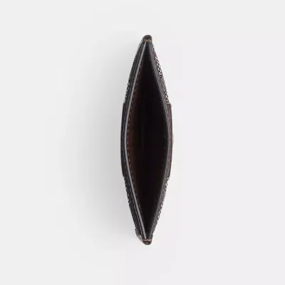 Coach Essential Card Case In Signature Jacquard In Brown