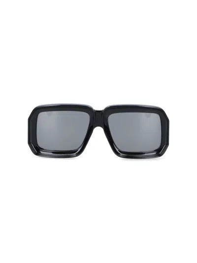 Loewe Signature Square Mirrored Sunglasses In Black
