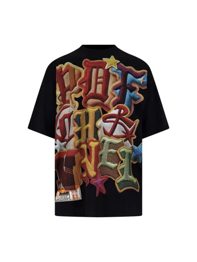Pdf Black Cotton Jersey Printed T-shirt In Multi