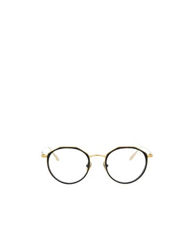 Linda Farrow Geometric Frame Plain Mirror In Black