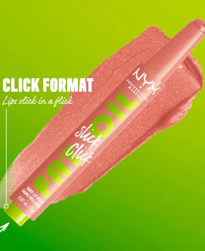Nyx Professional Makeup Fat Oil Slick Click Vegan Lip Balm - Group Chat In Transparent