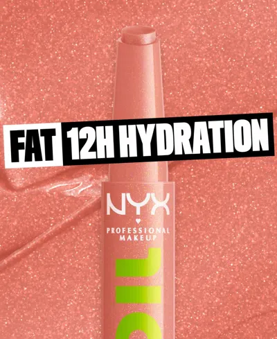 Nyx Professional Makeup Fat Oil Slick Click Vegan Lip Balm - Group Chat In Transparent