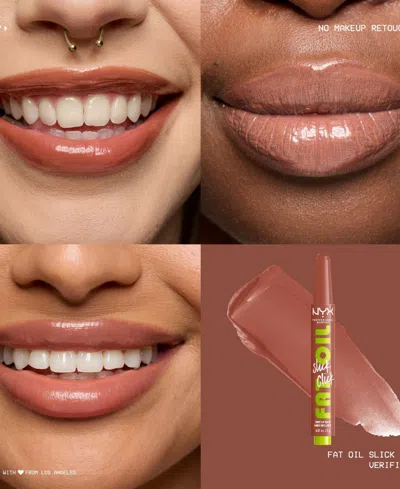 Nyx Professional Makeup Fat Oil Slick Click Lip Balm, 0.07 Oz. In Brown