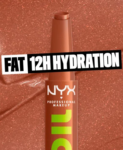 Nyx Professional Makeup Fat Oil Slick Click Lip Balm, 0.07 Oz. In Brown
