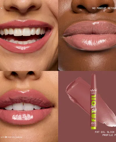 Nyx Professional Makeup Fat Oil Slick Click Lip Balm, 0.07 Oz. In Transparent