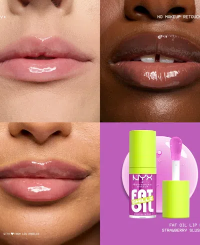 Nyx Professional Makeup Fat Oil Lip Drip Chillz Cooling Lip Oil - Strawberry Slush