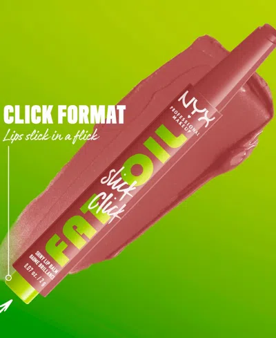 Nyx Professional Makeup Fat Oil Slick Click Lip Balm, 0.07 Oz. In Transparent