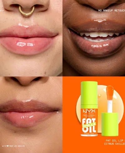 Nyx Professional Makeup Fat Oil Lip Drip, 0.16 Oz. In Orange