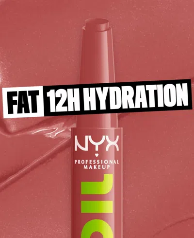 Nyx Professional Makeup Fat Oil Slick Click Lip Balm, 0.07 Oz. In Transparent
