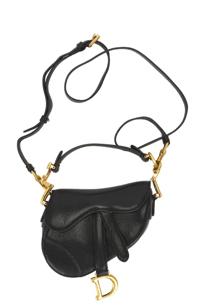 Pre-owned Dior Saddle Bag In Black