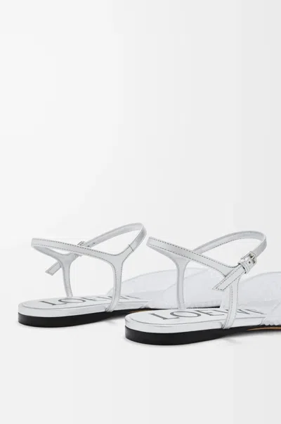 Loewe Toy Embellished Mesh Ankle-strap Ballerina Flats In White