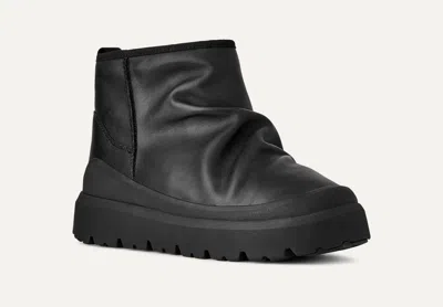 Ugg Heritage Utility Ankle Boots In Black Leather In Black