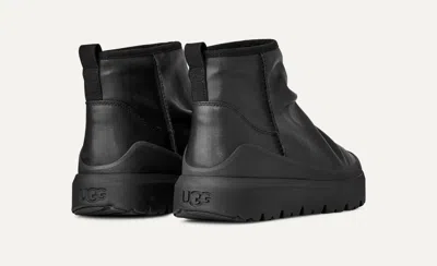 Ugg Heritage Utility Ankle Boots In Black Leather In Black