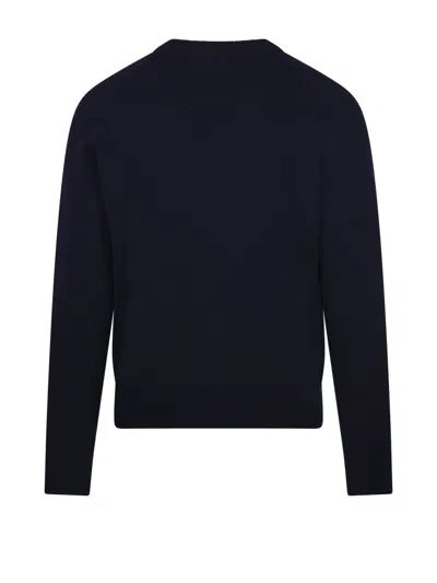 Ami Alexandre Mattiussi Ami Paris Logo Embroidered V-neck Cardigan In Animal Print