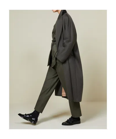 Max Mara Studio Cloruro Wool And Alpaca Coat In Black