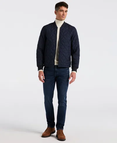 Perry Ellis Men's Geo Quilted Jacket In Blue