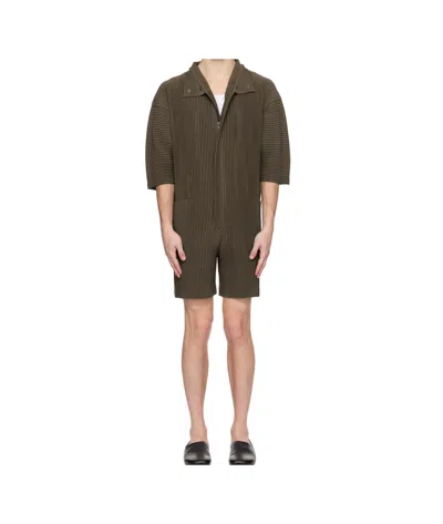 Issey Miyake Pleats Bottoms 3 Jumpsuit In Green