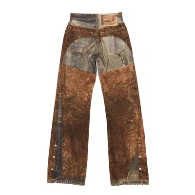 Acne Studios Belt Loop Jeans In Brown