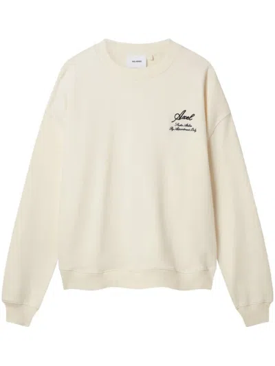 Axel Arigato Relaxed Fit Sweatshirt With Classic Crew Neckline In White