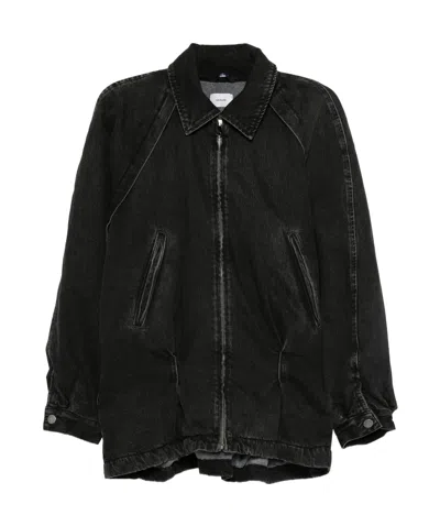 Haikure Denim Jacket Belted Waist In Black