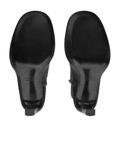 Balenciaga Ankle Bootie With Round Toe Design In Black