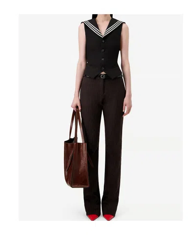 Coperni Tailored Vest Sailor Collar In Black